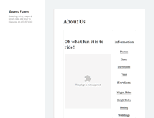 Tablet Screenshot of evansfarm.com